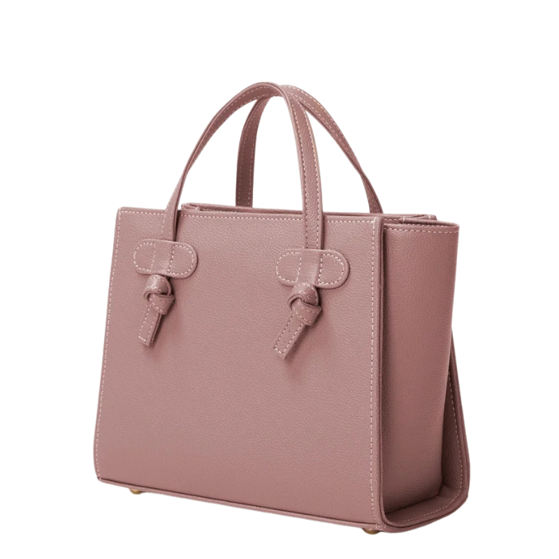 Purple Mini Bag with Knot-Tie Handles